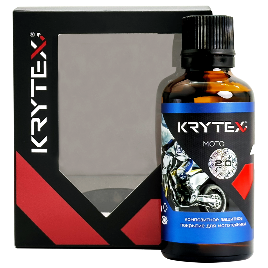 KRYTEX MOTO 2.0 Композитное защитное покрытие для мототехники (Объем 50 мл)