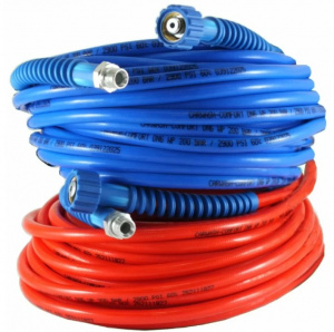 Рукав высокого давления carwash синий + защита dn6, 22x1,5 - 22х1.5, ключ