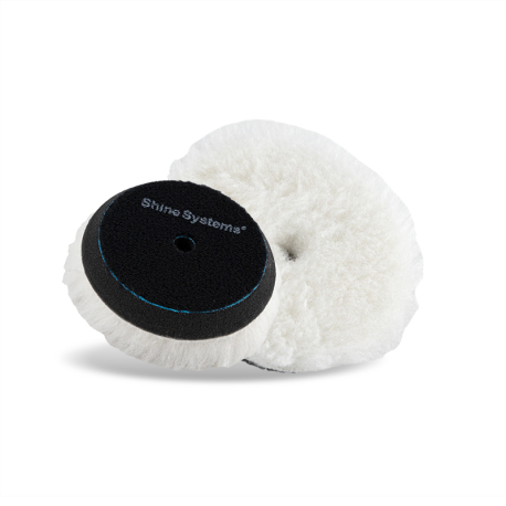 Shine Systems Cotton Wool Pad - полировальный круг мех с хлопком (Диаметр 75мм)